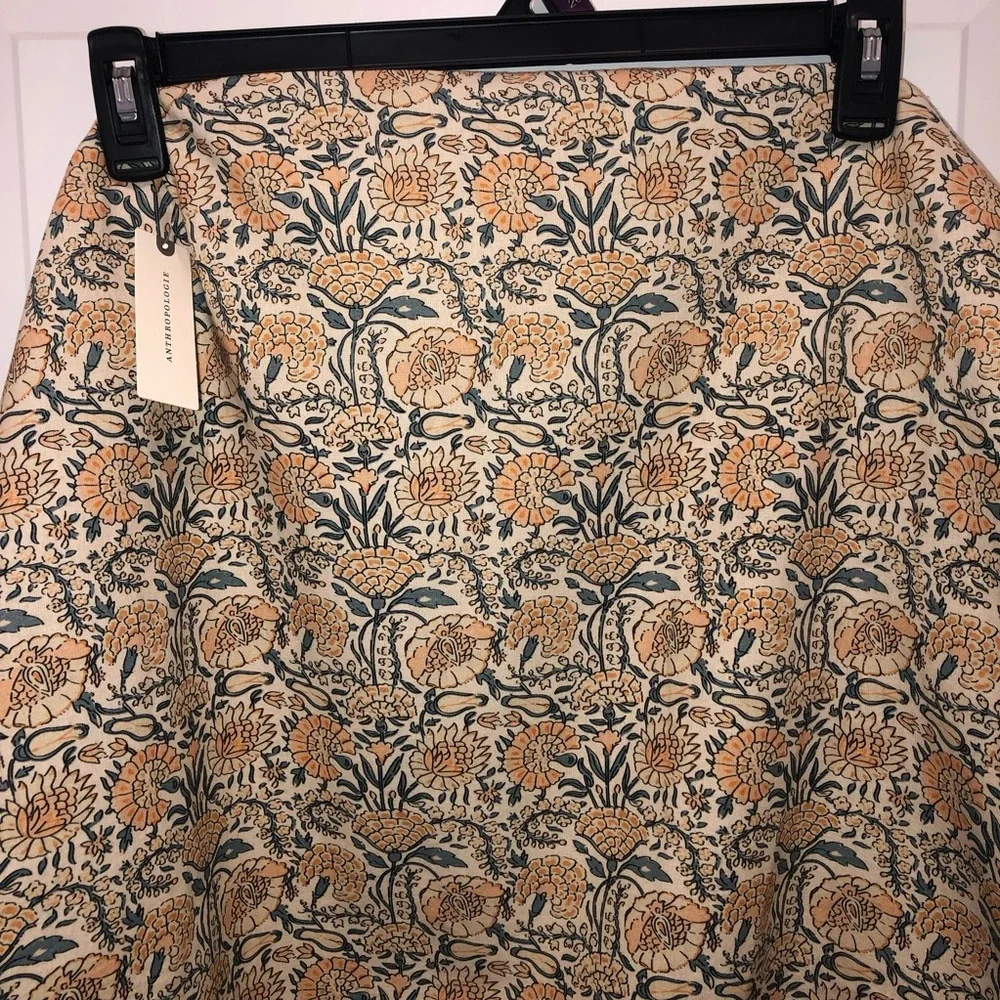 New Anthropologie Amelia Woven Cotton Slipcover Magnolia Print Chair Cover